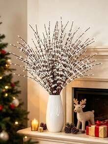 1/3pcs 31.1 Inch Long Stem Artificial Jasmine Flower Bouquet, Suitable For Home Kitchen, Bedroom, Wedding Party DIY Decor, Porch Decor, Christmas Decor, Winter Decor - White - View 4