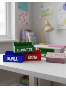 Personalized Pen Holder STL File | Customized Name Pen Holder | 3D Printed Desktop Organizer | Digital Download - Multicolor - View 2