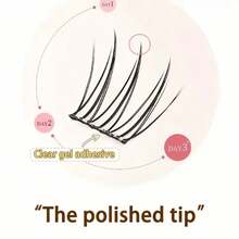 LIMEIKAI 60pcs Self-Adhesive False Eyelash Clusters, Korean Idol Manga Style, 8-12mm Mixed Length Set, Fluffy Single-Strand False Eyelashes, Natural Look 3-Section Segmented Design Loose Type Beginner-Friendly Reusable Self-Adhesive Eyelash Clusters, Eyelash Clusters, Individual False Eyelashes, False Eyelashes, Self-Adhesive DIY False Eyelash Extensions, Cluster False Eyelashes, False Eyelashes - C - View 9