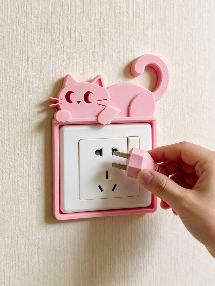 3D Printed Cat Shaped Light Switch Cover, Socket Concealer Protective Frame, Light Switch Decorative Border, Modern Minimalist Home Decor, Suitable For Bathroom, Toilet, Outdoor - Multicolor - View 4