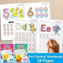 beartale 28 Pages Reusable Magic Practice Book, Toddler Letter & Number Handwriting Training Book, Montessori Early Education Toy, Summer Busy Book, Classroom Learning Material, Birthday Gift For Boys & Girls, Back To School Season - Multicolor - View 3
