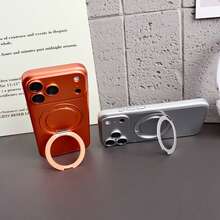 1 buah Casing Ponsel Magnetik Terintegrasi yang Dapat Berputar 360° dengan Pelindung Lensa Terintegrasi, Tahan Guncangan, Anti Selip, dan Tahan Debu, Kompatibel dengan Apple 18 Pro Max 17 Pro Max 17 16 15 14 13 - MultiWarna - View 3