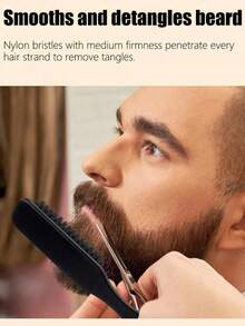 1pc Neutral Hair Brush/Beard Brush, Unscented Professional Hair Comb, Gradient Color Comb And Shampoo Brush, Smooth Styling Tool, Suitable For Thick/Fine Hair, Applicable For Bathroom, Scalp Massage, Travel And Vacation, Daily Care - Multicolor - View 8
