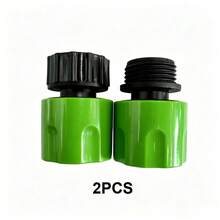 Set Konektor Cepat Selang Taman 3/4 Inci (2 buah), Konektor Pria & Wanita Plastik Hijau, Katup Pengontrol Aliran Air yang Dapat Diatur, Nosel Penyiram Tanaman & Rumput, Perlengkapan Irigasi Taman yang Praktis - A - View 12