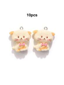 10/20/100pcs Resin Jewelry Accessories Cat Holding Fish Kitten Pendant DIY Handmade Bracelet Keychain Necklace Charm - Kitten - View 22
