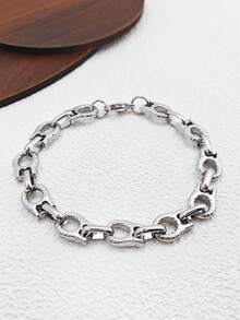 6/3/1Set Stainless Steel Unisex Bracelet, Hypoallergenic Thick Chain Bracelet, Suitable For Daily Wear And Party Jewelry Gift, Halloween - Multiple Styles - View 8