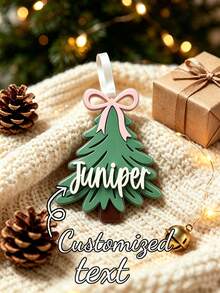 Personalized Decor, Customized Name, Christmas Tree Ornament, Family Memorial Gift, Suitable For Children, Boys, Girls, Christmas Tree Decoration, Customized Children's Christmas Gift - Multicolor - View 4