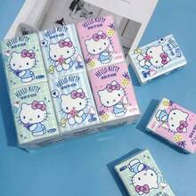 Sanrio 9/18 Small Pack/Set Exquisite Handkerchief Tissues, Cute Hello Kitty Printed Chiffon Paper, Portable Cartoon Pattern Facial Tissues, Suitable For Office, Birthday Gift, Wedding, Restaurant, Back To School Season - Cartoon - View 9