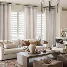 Beige Pinch Pleated Linen Curtains 96 Inch Long 2 Panels - Natural Linen - View 4