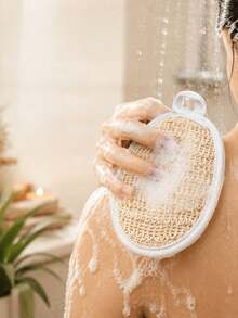 Exfoliating Bath Scrub Towel, Jute Bathing Cloth, Sisal Scrubbing Towel, Cleaning Bath Supplies - A - View 2
