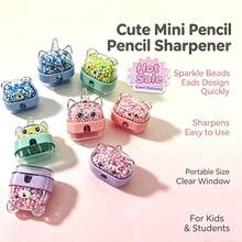 1pc Cute Bear Unicorn Shaped Pencil Sharpener (Random Color) Plastic Material Dual-Hole Design With Flip Cover - Easy To Use, Durable And Sharp, Ideal Choice For Students And Professionals, Essential Drawing And Office Tool - Suitable For School And Office Stationery | High-Quality Gift And Prize. - Multiple Colors and Random Styles - View 1