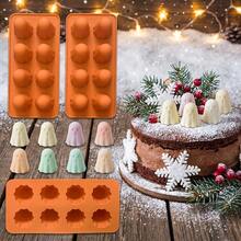 1/2/3 cái khuôn silicon 8 ngăn hình ma 3D, khuôn nướng bánh Halloween làm bánh, socola, kẹo, pudding - Nhiều màu - Xem 10