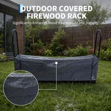 Heavy-Duty Elevated Steel Firewood Rack - Log Storage Holder with Stable Feet for Outdoor Fireplace/Fire Pit, Patio Yard & Garden Outdoor wood rack - 272 x 25 x 95 cm - Schwarz - Übersicht 4