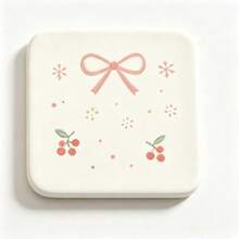 Macaron Pastel Christmas Acrylic Coaster Set, Christmas Tree Bow Cherry Snowflake Pattern, Non-Slip Heat-Insulating Coaster, Heat-Resistant Anti-Scalding, Desktop Protection Pad, Home Dining Table Holiday Decoration Christmas Gift - Multicolor - View 11