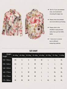 Autumn Back To School Versatile Floral Long Sleeve Design Niche Casual Fashion Single-Breasted Shirt Professional Vacation - Multicolor - View 7