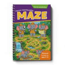 Animal Maze Activity Notebooks For Early Learning, Bunny, Bear, Elephant And Puppy Themes, Progressive Pathfinding Puzzles To Build Reasoning, Concentration And Problem-Solving Skills For Home And Classroom Use - Style - View 9
