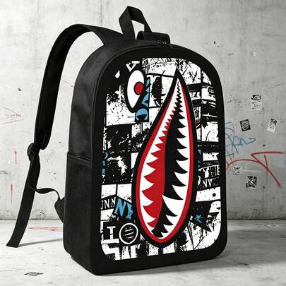 Balo campus unisex thời trang in họa tiết cool 17 inch, balo dây rút, balo học sinh, túi đựng laptop, balo du lịch công tác leo núi dung tích lớn, túi du lịch ngoài trời, cặp đi học, balo casual đa ngăn linh hoạt, phụ kiện thiết yếu cho đi làm và du lịch