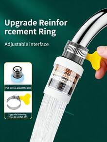 Universal Faucet Water Filter, Detachable & Washable Anti-Splash Faucet Aerator, Kitchen Sink Faucet Accessory, Multi-Layer Filtration Effectively Removes Impurities From Tap Water - Average Price - View 4