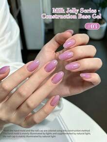 SHANGFEIYA مجموعة جل قاعدة بناء هلامي الحليب 10 مل 4 ألوان 3 في 1 جل قاعدة لون بناء جل تقوية الأظافر للاستخدام المنزلي والصالون DIY 1 قطعة/4 قطع - متعدد الألوان - مشاهدة 12