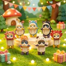 mofusand 1pc Hot‑Selling Lying‑Pose Blind Box, Cats Transformed Into Tiny Marine Creatures, Nice Present For Family, Friends And Classmates, Enjoy Fun Unboxing Experience, Photo‑Worthy Desktop Piece(Stochastic Style) - Multicolor - View 1