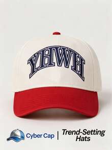 1pc Women's "YHWH" Trucker HatAdjustable Design Stylish Embroidered Five-Panel Cap Perfect For Casual Wear, Parties Travel - Multi-color - View 7
