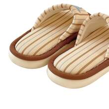 Korean Style Star Striped Linen Slippers For Women, Spring Summer Thick Sole Anti-Slip Indoor Outdoor Wear Slip-On Slippers, Quiet And Comfortable - Multi-color - View 9