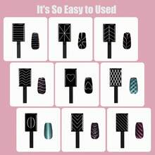 Nail Art Magnet 5 In 1 Multi‑Functional Strong Suction Tool For Glass Bead Cat Eye Gel Manicure Diy Salon Nail Decoration - Multicolor - View 5