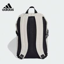 Adidas Unisex Couple Backpack Classic Striped Zipper Closure Polyester Book Bag Ochre Brown & Black IX3178 - Alumina Brown & Black - View 5