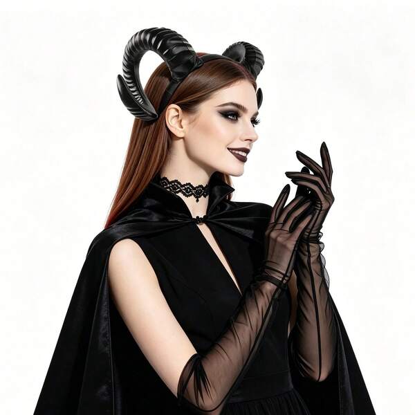 1pc Gothic Sheep Horn Headband Forest Animal Photo Props Hair Accessory Handmade