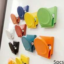 5/10pcs Heavy Duty Metal Magnetic Clips, Dopamine Multicolor Round Strong Grip Refrigerator And Whiteboard Folder Clips, Cute Multifunctional Photo, Memo, Bill And Food Bag Organizer Clips, Suitable For Home, Kitchen, Office, Classroom, Storage Cabinet And Cruise Cabin - View 12