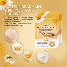 5 Pairs Honey Moisturizing Hand Masks, Hydrating & Nourishing Hand Care, Portable Home Hand Care For Skin Moisturizing - View 4