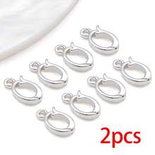 2pcs 18K Golden Plated Pendant Bails Rhinestone Fold Over Bead Bails Connector Clasps For Pearl Charm Necklace DIY Jewelry Making Findings - Multicolor - View 13