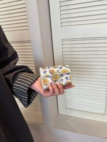 女款手風琴式卡夾，亮面鱷魚壓紋搭配金屬裝飾，多卡槽與鈔票隔層，迷你錢包，旅行必備，夏季黑色，節日畢業教師感謝禮，生日禮物，母親節禮物 - 黃色 - 查看 9