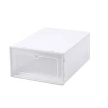 5pcs Macaron Pastel‑Colored Transparent Stackable Shoe Boxes, Heart‑Shaped Handle Sneaker Storage Bins, Dust‑Proof Space‑Saving Modular Organizer, Easy To Assemble & Disassemble For Entryway, Closet, Room & Bedroom - Multicolor - View 5