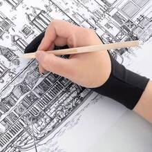 قفازات الرسم، تصميم مضاد لضغط الراحة، متوافقة مع أجهزة آيباد، قفازات فنانية الأصابع لليد اليسرى/اليمنى عالمية - متعدد الألوان - مشاهدة 6