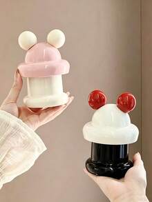 1PC/6PCSCute Cream Donut‑Shaped Toothpick & Cotton Swab Holder, Dust‑Proof Glossy Storage Jar, Multi‑Purpose Desktop Organizer For Toothpicks, Floss Sticks, Small Trinkets, Decorative Table Ornament For Home, Dining Room, Kitchen, Cafe - Multicolor - View 4
