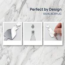 2pcs WC Wall Stickers Toilet Signs Bathroom Door Plaques Mirror Gender Door Signs Wall Decor Accessories Best Gift Birthday Graduation - Multicolor - View 8