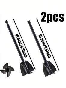 2pcs Plastic Paint Mixing Drill Bit Accessories, Epoxy Resin Mixing Paddle, Standard Hex Shank, Four-Blade Spiral Design, Efficient Mixing, Suitable For Various Drills - One Size Fits All - View 9