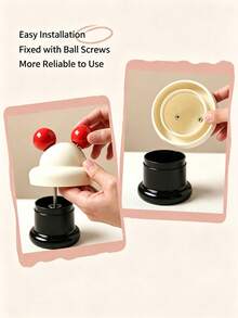 1PC/6PCSCute Cream Donut‑Shaped Toothpick & Cotton Swab Holder, Dust‑Proof Glossy Storage Jar, Multi‑Purpose Desktop Organizer For Toothpicks, Floss Sticks, Small Trinkets, Decorative Table Ornament For Home, Dining Room, Kitchen, Cafe - Multicolor - View 11