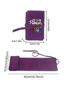 "Bingo Night" Printed Velvet Poker Card Storage Bag - Portable Foldable Card Organizer, Game Card Storage Pouch, Bingo Party Gift Accessory, Suitable For Bingo Games And Board Game Parties, Halloween, Christmas Party, Board Game Essential - Multicolor - View 8