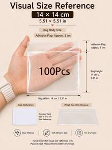 Transparent Multi-Size Self-Sealing Plastic Baking Bags, Reusable Plastic Bags Suitable For Cookies, Candies, Baked Goods, Party Favors Packaging - Multicolor - View 19