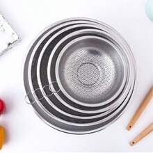 Stainless Steel Single Ear Strainer - Rust-Proof, Suitable For Washing Pasta, Fruits & Vegetables, Rice, And Storing/Drying Kitchenware - Silver - View 8