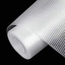 1 Roll EVA Shelf Liner, Washable & Easy To Cut, Waterproof, Oil-Proof & Stain-Resistant, Non-Slip Refrigerator Drawer Liner, Freezer Cover Mat, Cabinet Liner, Household Kitchen Supplies, Decorative & Durable, Non-Adhesive Shelf Liner - A - View 7