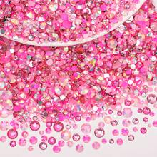 30g Multiple Colors Jelly Flatback Rhinestones Bedazzling Kit, 2-6mm Resin Rhinestones Gems For Crafting, Bedazzler Gems For Nails Face Eyes Makeup Bottles Shoes DIY Crafts - 2-6mm - View 3