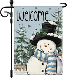 Red Polka Tree Garden Polyester Welcome Letter Outdoor Yard Holiday ...