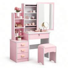 Vanities & Vanity Benches - Pink - View 2