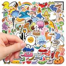 100pcs Stiker Kartun Hewan Lucu Mini Versi Q untuk Perencana, Casing Ponsel, Buku Catatan, Tablet, Skateboard, Gitar, Kotak Kemasan Pesta, Gelas Air, Dekorasi Koper - MultiWarna - View 3