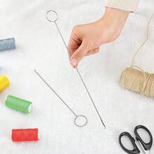 1pc Stainless Steel Sewing Ring Flip Hook, Threading Tool For Flipping Fabric Tubes, Straps, Belts, Strips, Used For Fabric Belt Weaving And Reinforcement, Handmade DIY Quilting Tool Accessory - Multiple Styles - View 6