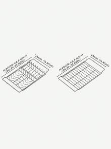 Expandable Sink Dish Drying Rack, Stretchable Design Fits Over Most Kitchen Sinks To Drain Water Quickly And Keep Tableware Dry , Suitable For Plates, Bowls, Cups, Pot Lids And Kitchen Cookware. Perfect For Kitchen Counter And Sink Area - Multicolor - View 4