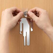 2pcs WC Wall Stickers Toilet Signs Bathroom Door Plaques Mirror Gender Door Signs Wall Decor Accessories Best Gift Birthday Graduation - Multicolor - View 6